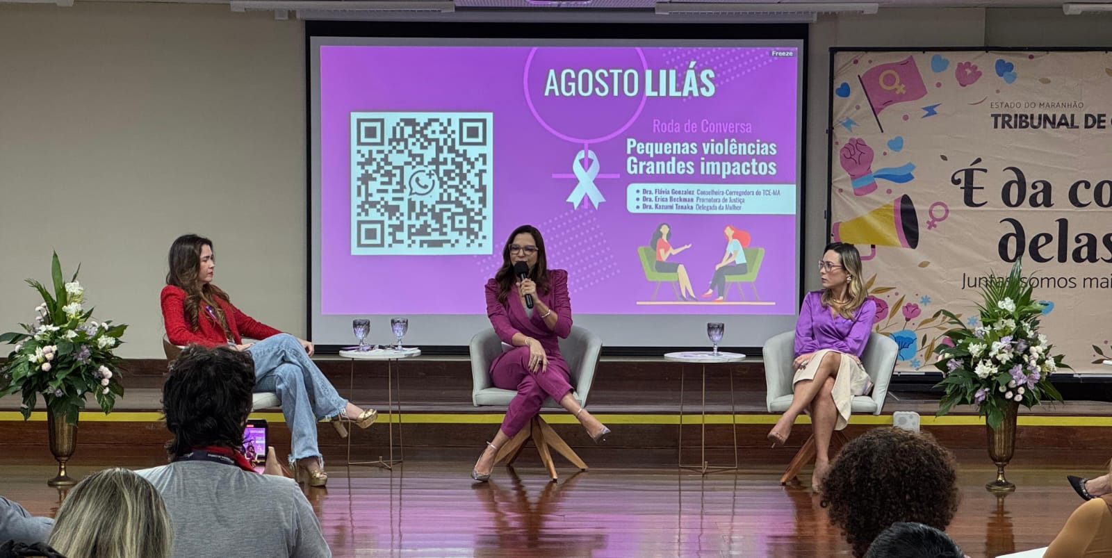 Roda de Conversa Agosto Lilás mobiliza TCE pelo enfrentamento da violência contra a mulher