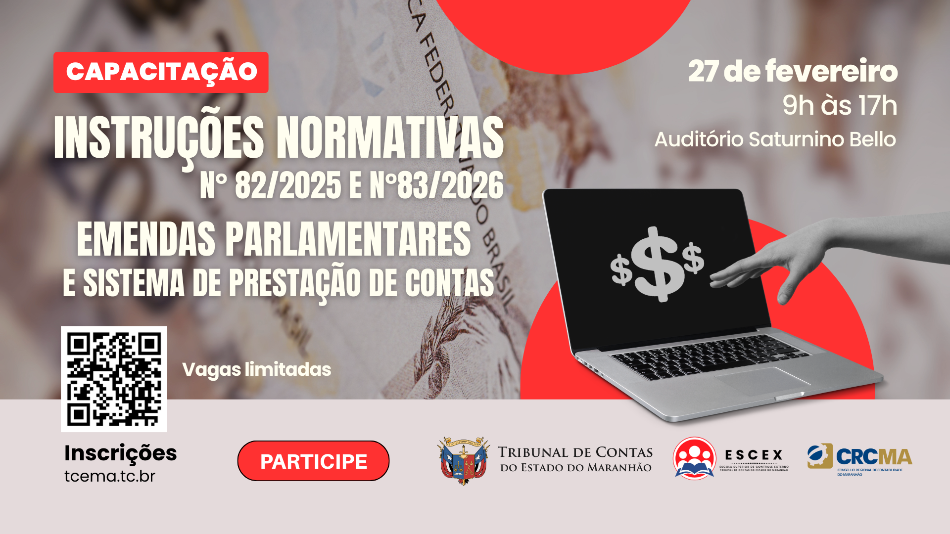 TCE promove capacitação sobre Instruções Normativas que disciplinam aplicação de emendas parlamentares impositivas e sistema de Prestação de Contas